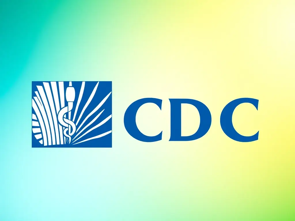 A digital illustration of the CDC logo, symbolizing reliable health information, set against a teal and yellow background.