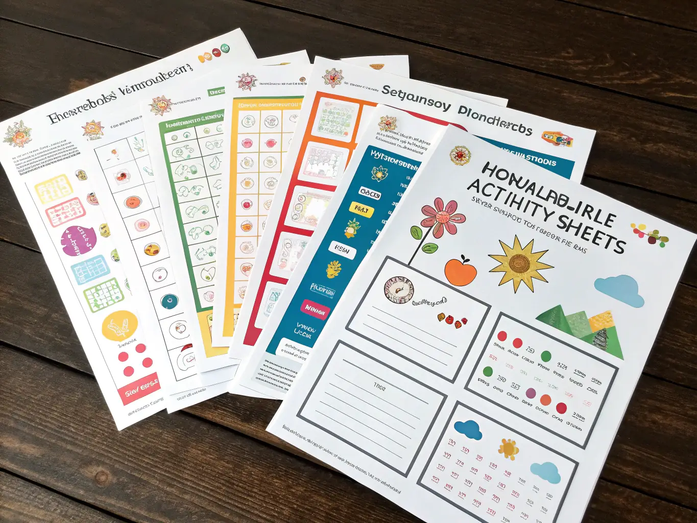 A collection of printable worksheets and activity pages designed for children with alpha-gal syndrome, featuring colorful illustrations and engaging exercises.